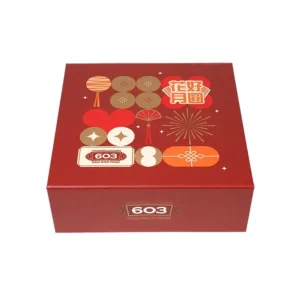 Custom CMYK Printing Rigid Paperboard Mooncake Packaging Magnetic Foldable Gift Box